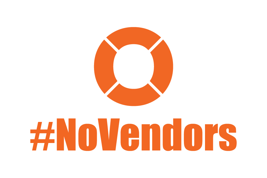 #NoVendors Logo - Join the Movement